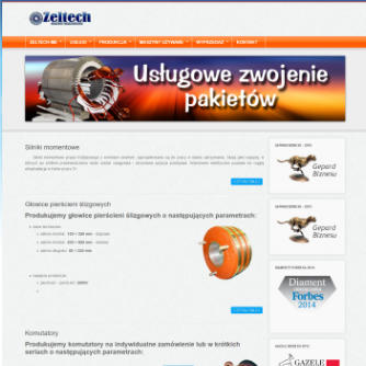 Strona internetowa dla firmy ZELTECH-ME