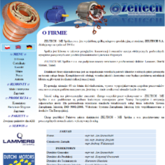 Strona internetowa dla firmy ZELTECH-ME Spółka z o.o.